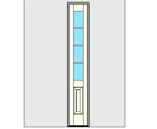 Kolbe Ultra Series Outswing Entrance Sidelite Panel Glass Oak Sill Units
