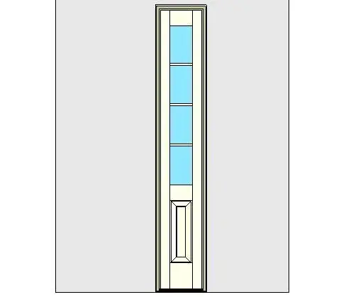 Kolbe Ultra Series Outswing Entrance Sidelite Panel Glass Oak Sill Units