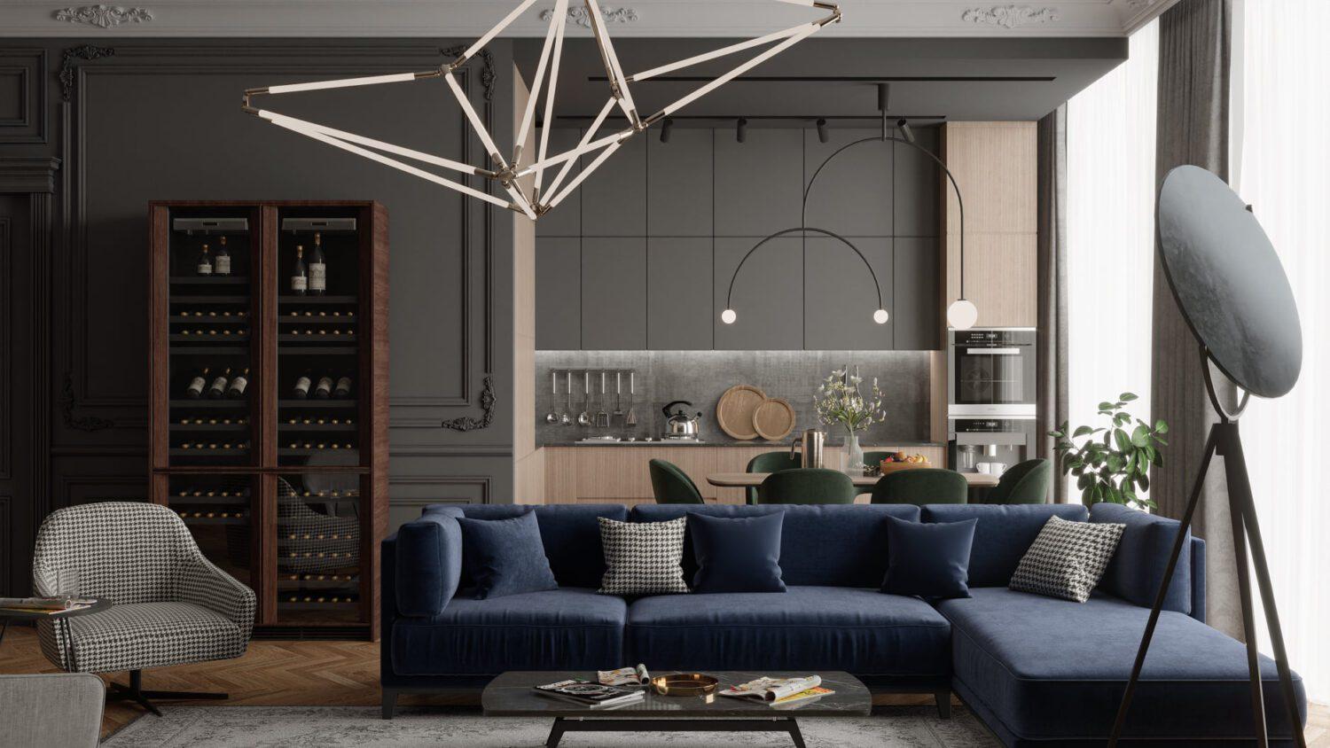 Interior Living Room — preview 1, by Trong Nguyen (3dzip)