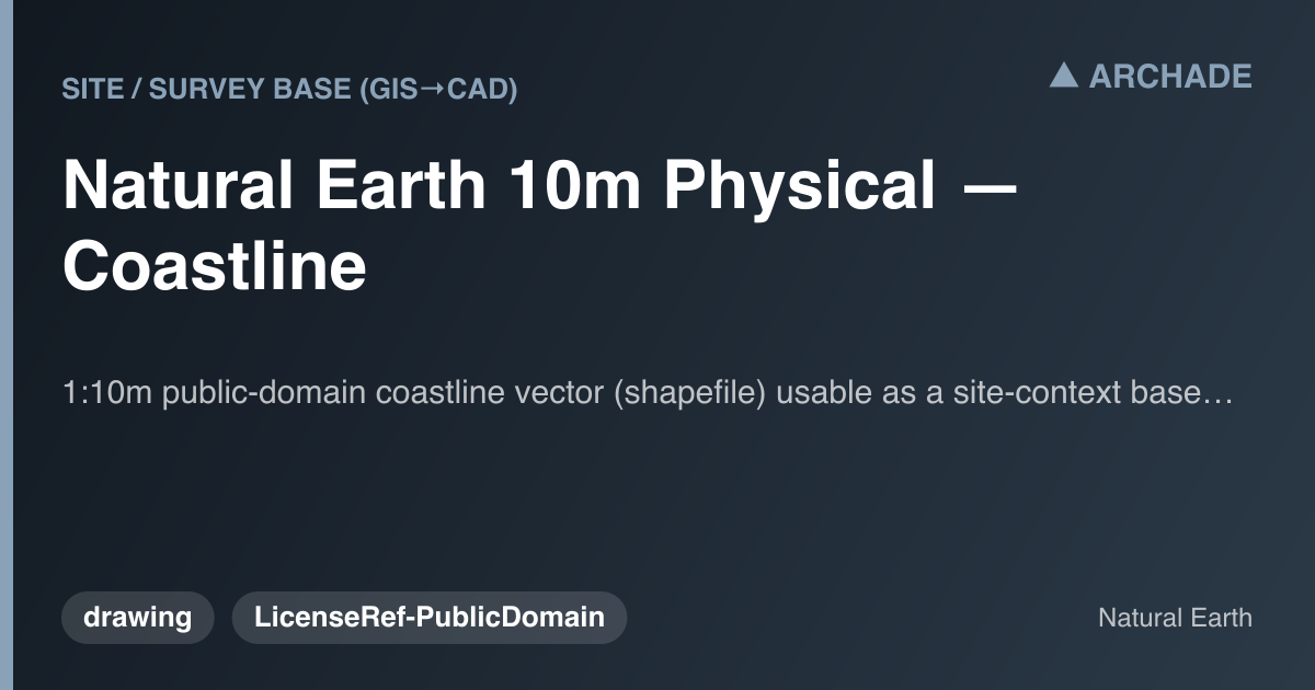 Natural Earth 10m Physical — Coastline