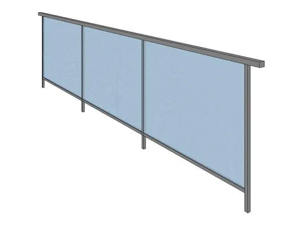 Railing Glass panels