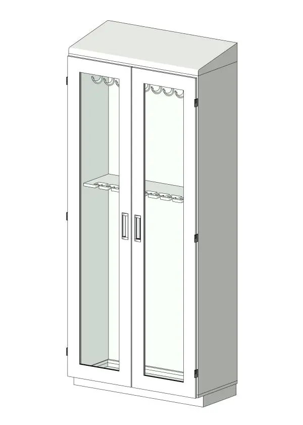 SAS-9P-DRY MASS Metal Scope Cabinet — preview 1, by MASS Medical Storage (RevitCity, CC0)