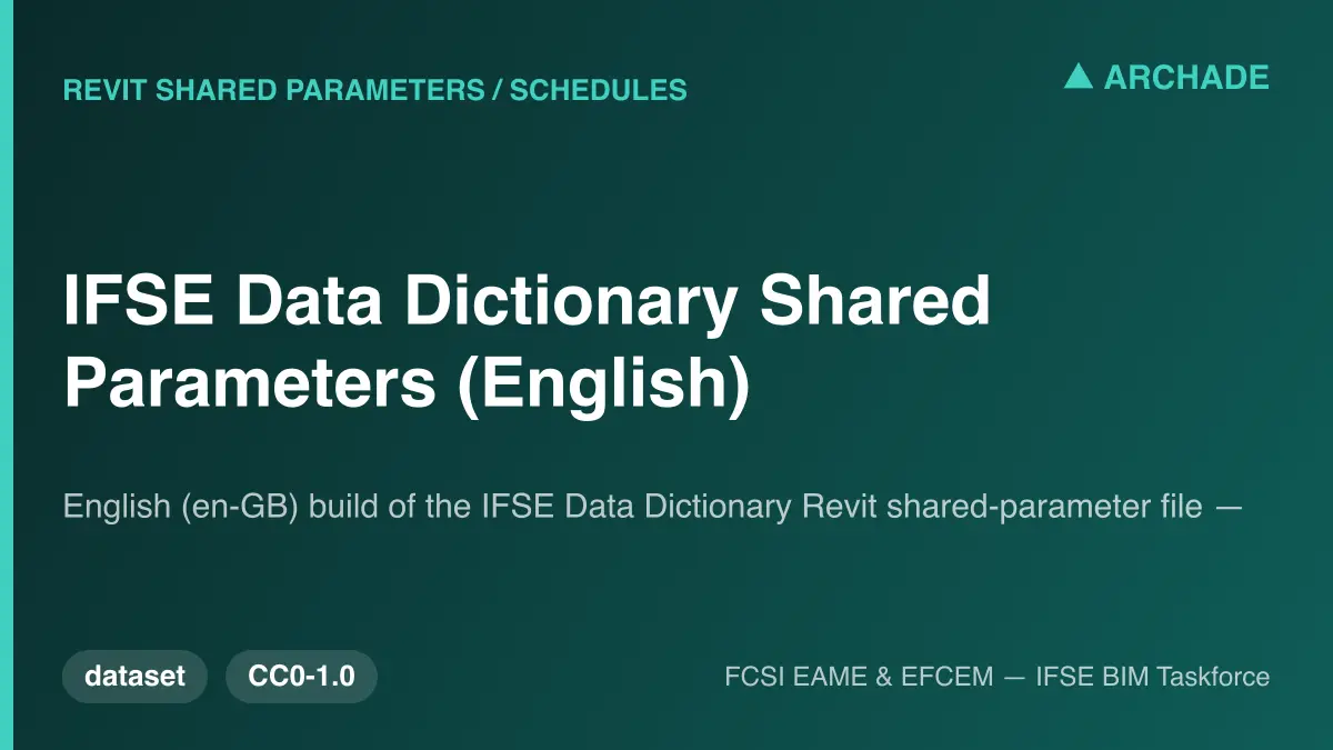 IFSE Data Dictionary Shared Parameters (English)