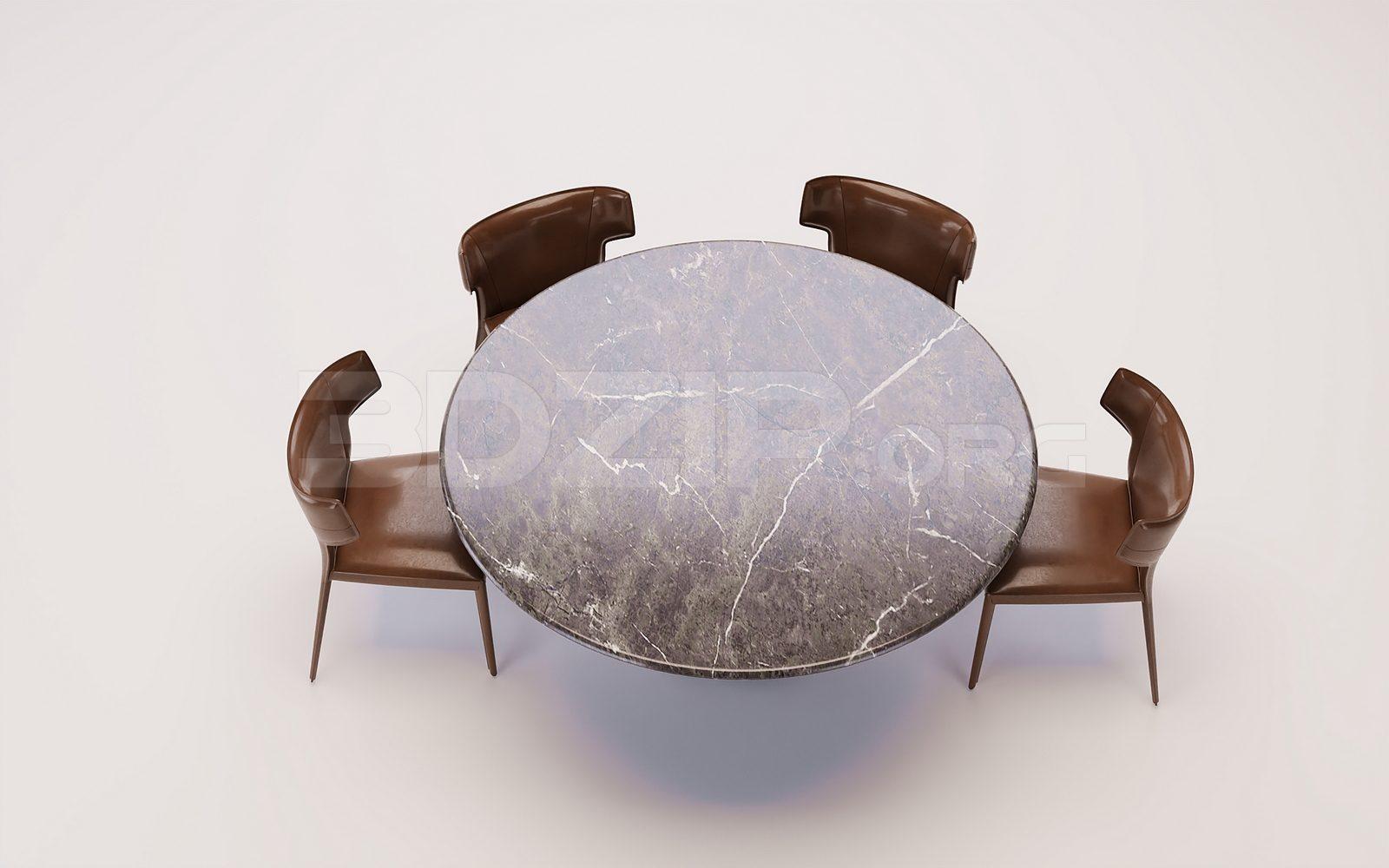 Dining Table & Chair Model for Interior Design