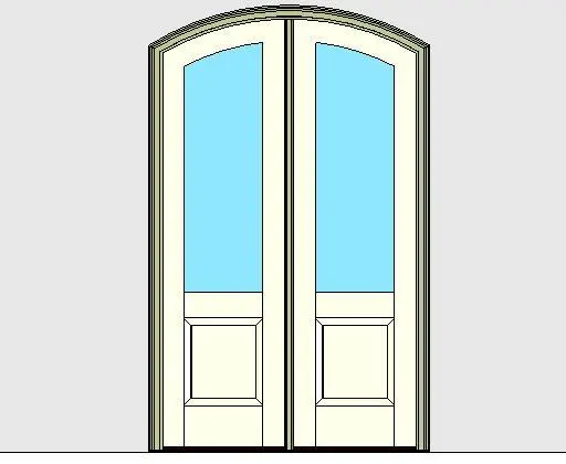 Kolbe Ultra Series Segment Head Inswing Door 2-Wide 1-Panel Handicap Sill Units — preview 1, by Kolbe (RevitCity, CC0)