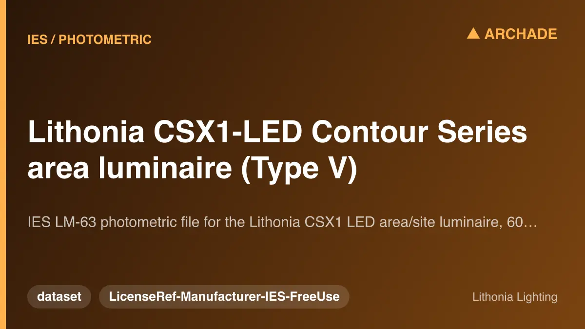 Lithonia CSX1-LED Contour Series area luminaire (Type V)