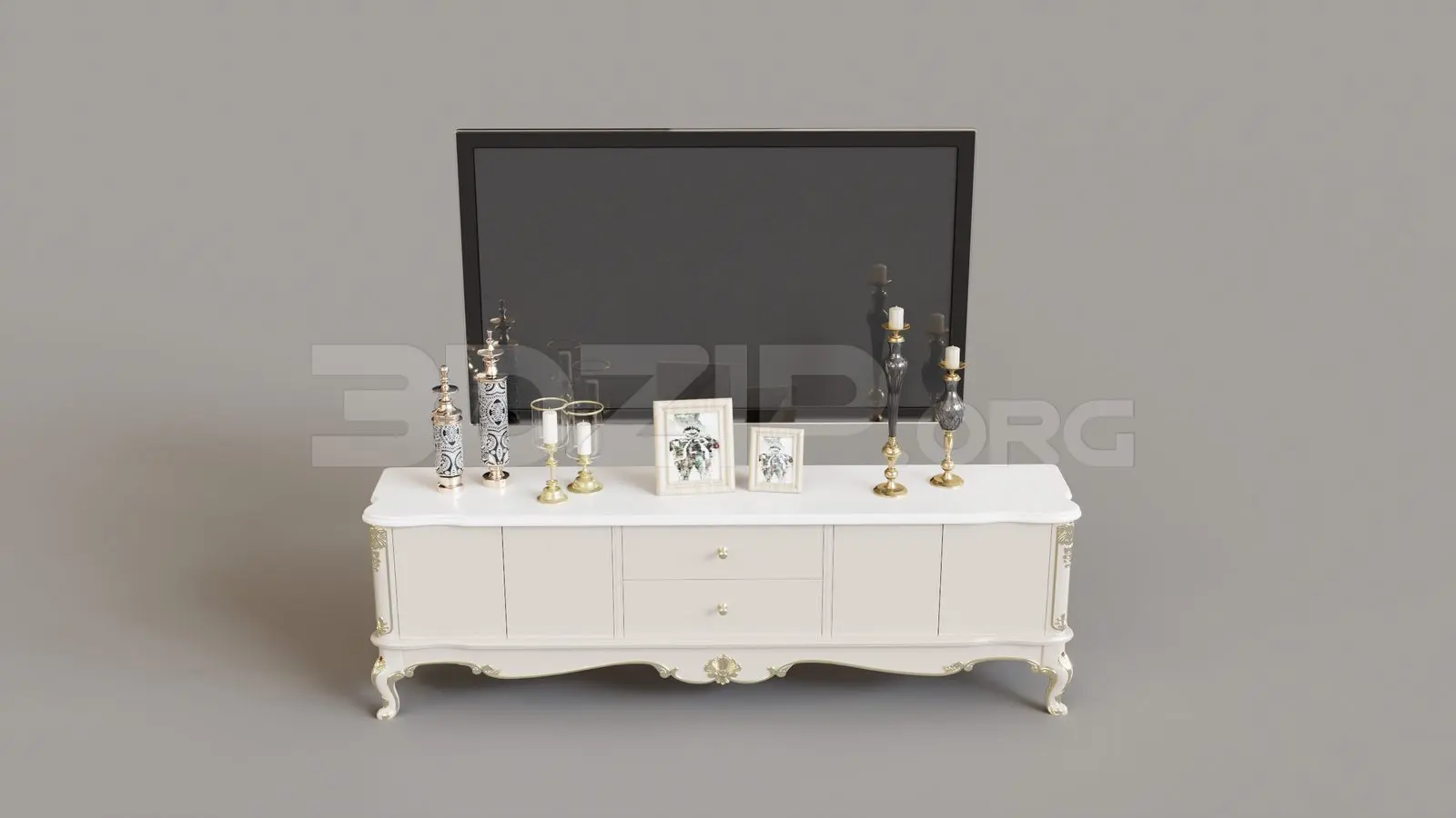TV Cabinet — preview 1 (3dzip, CC0)