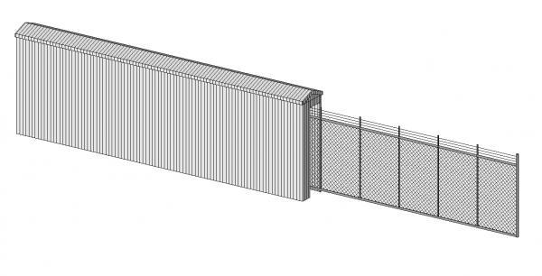 Sliding Fence Gate and Housing