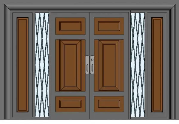 Door double Wood Pannel_Moredern