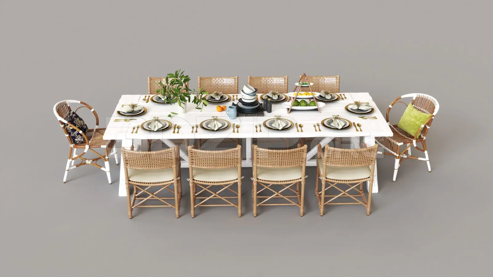 Dining Table And Chair — preview 1 (3dzip)