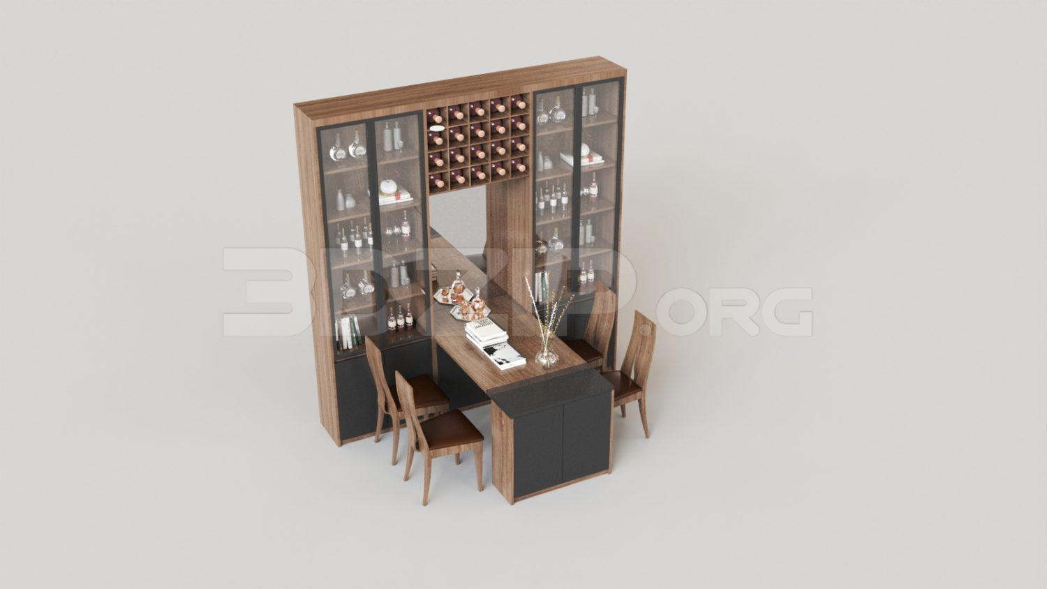 Wine Cabinet — preview 1 (3dzip)