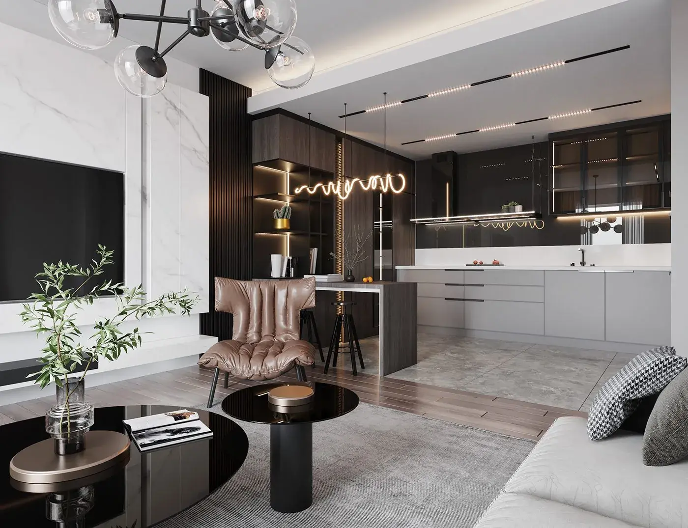 Living Room – Kitchen