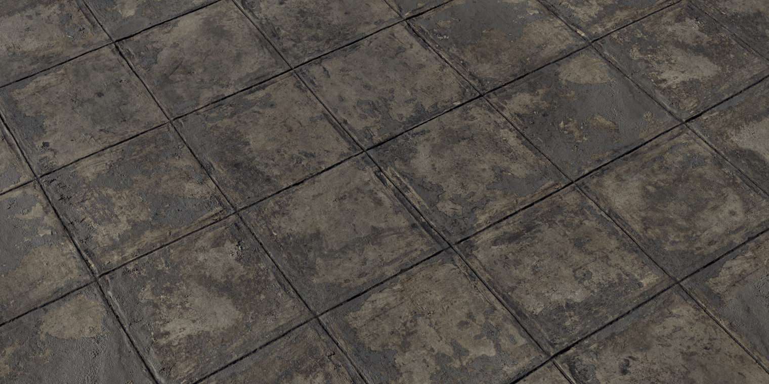 Worn Tile Floor