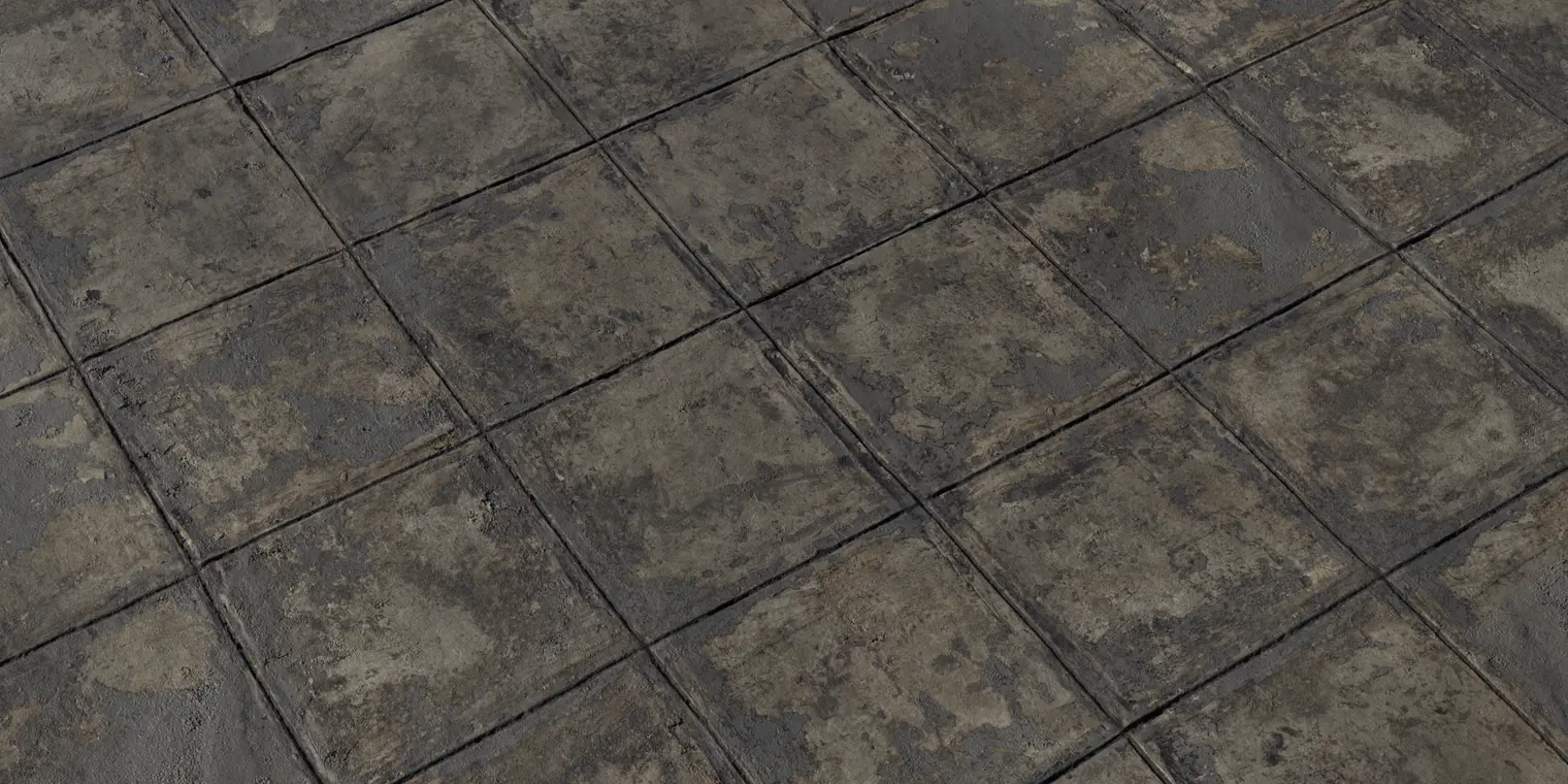 Worn Tile Floor