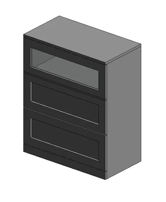 Brimnes Ikea 3-Drawer Chest Parametric — preview 1, by bp19 (RevitCity, CC0)