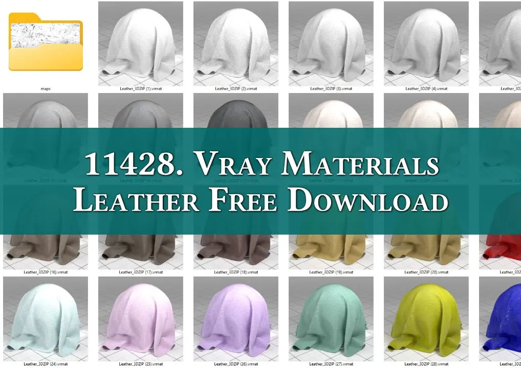 Vray Materials Leather — preview 1 (3dzip)