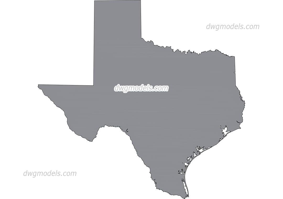 Map of Texas vector