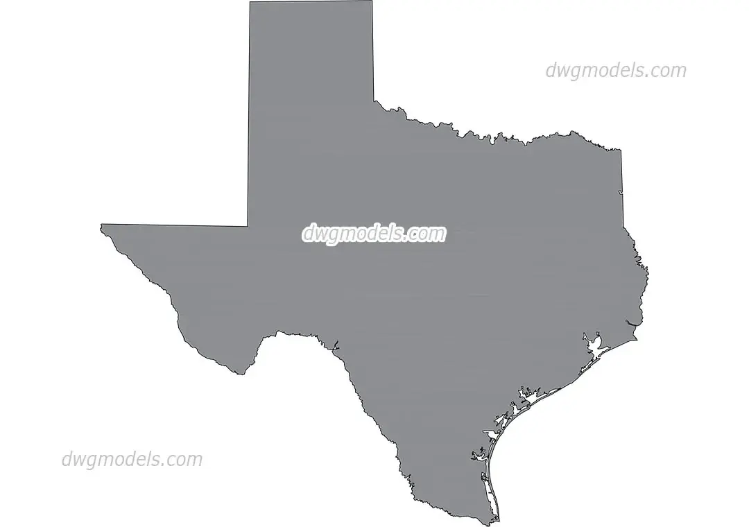 Map of Texas vector