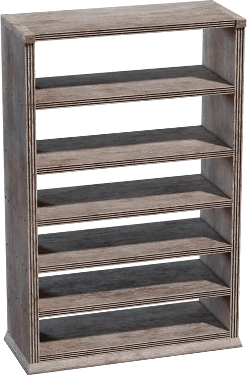Wooden Bookshelf Worn — preview 1, by Ulan Cabanilla (Poly Haven, CC0)