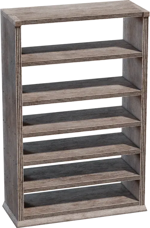 Wooden Bookshelf Worn