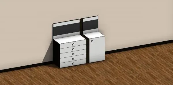 Modern Dresser — preview 1, by Wadei (RevitCity, CC0)