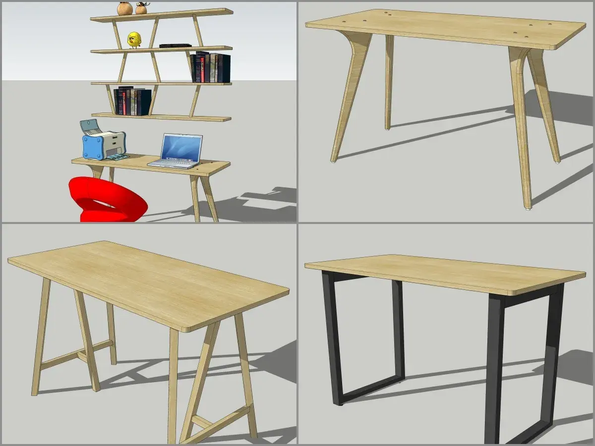 Combo study modern Desk
