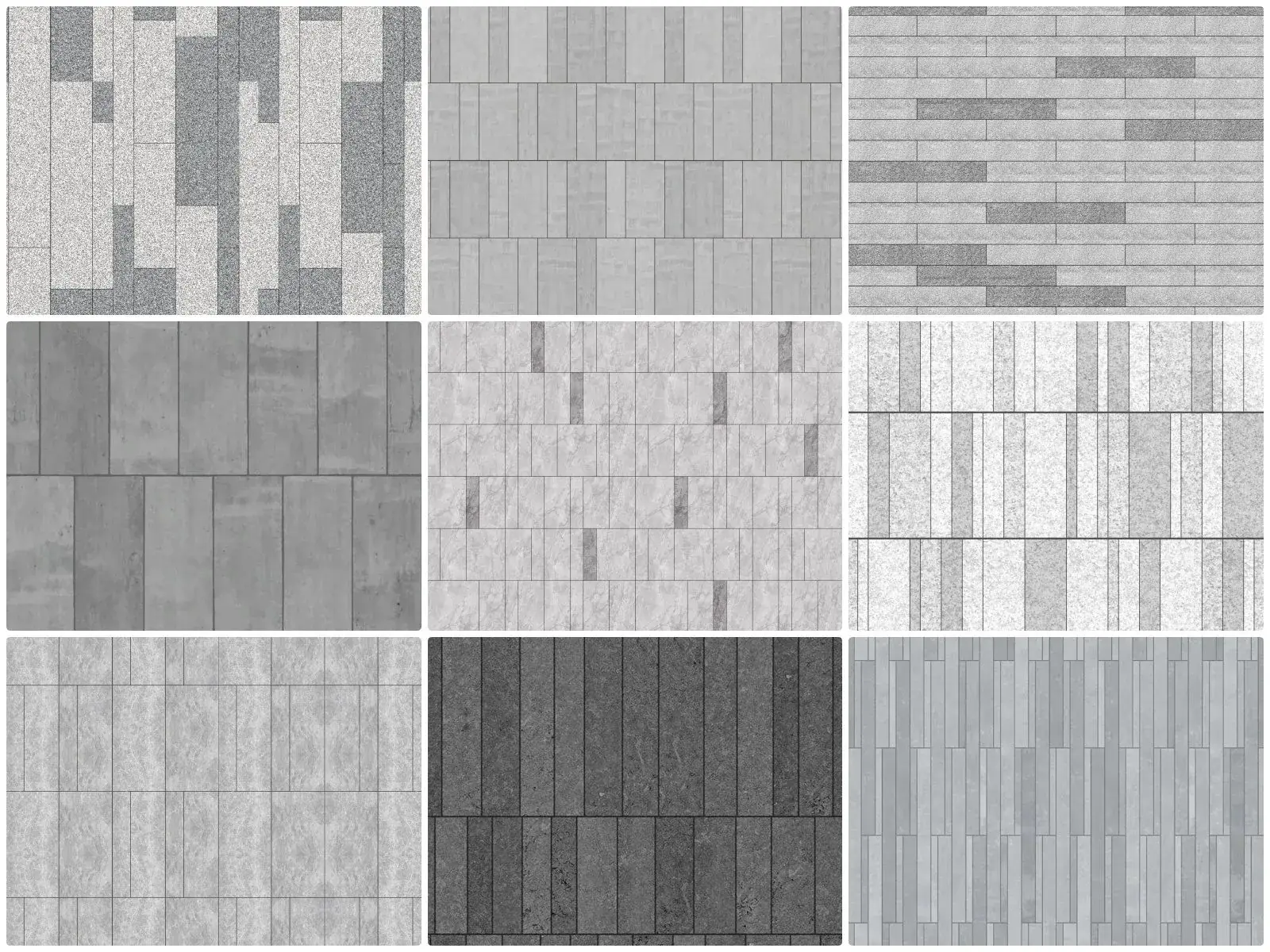 Modern Gray and Dark Gray Terrazzo Textures – High Resolution