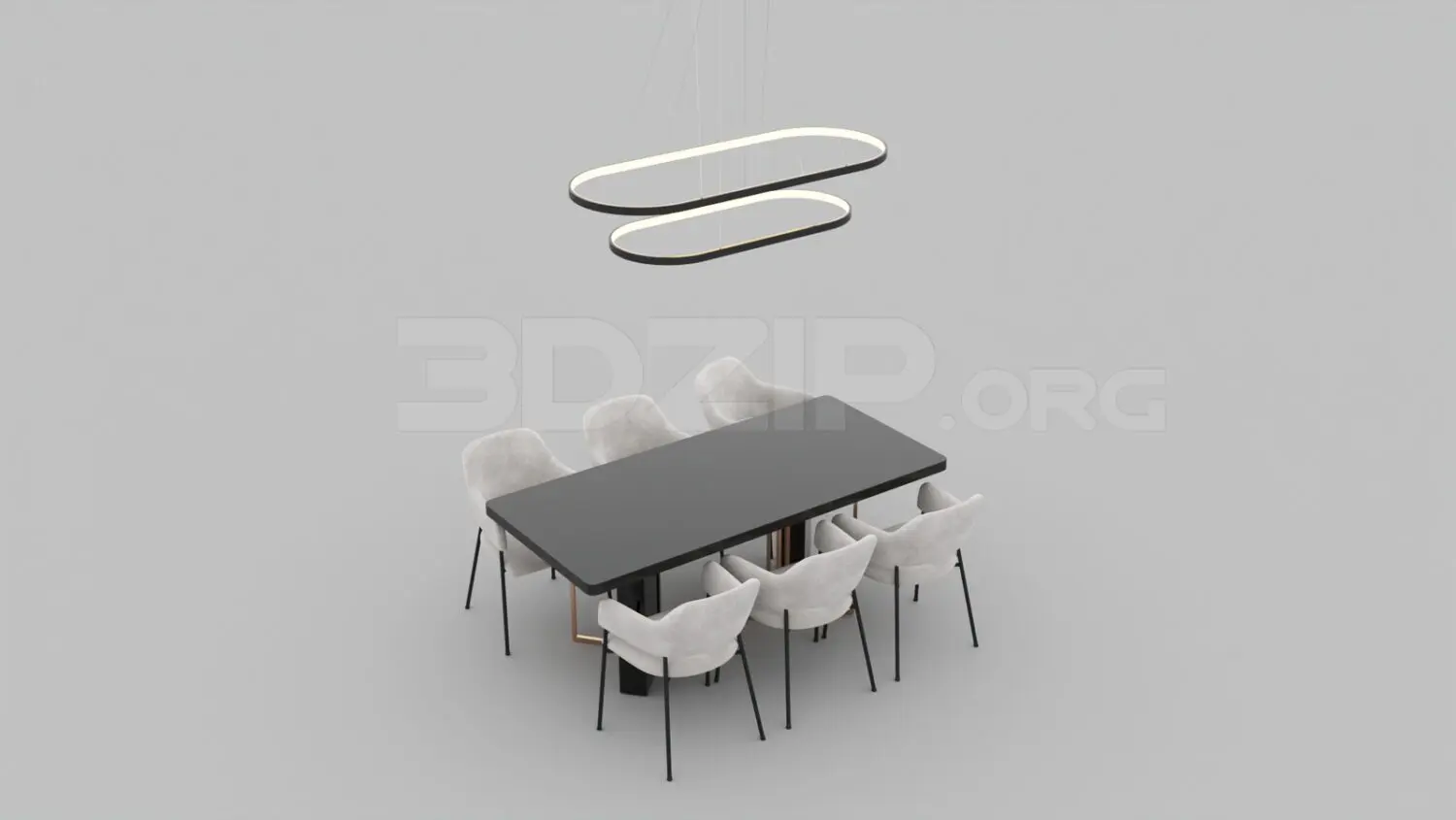 Dining Table And Chair — preview 1 (3dzip, CC0)
