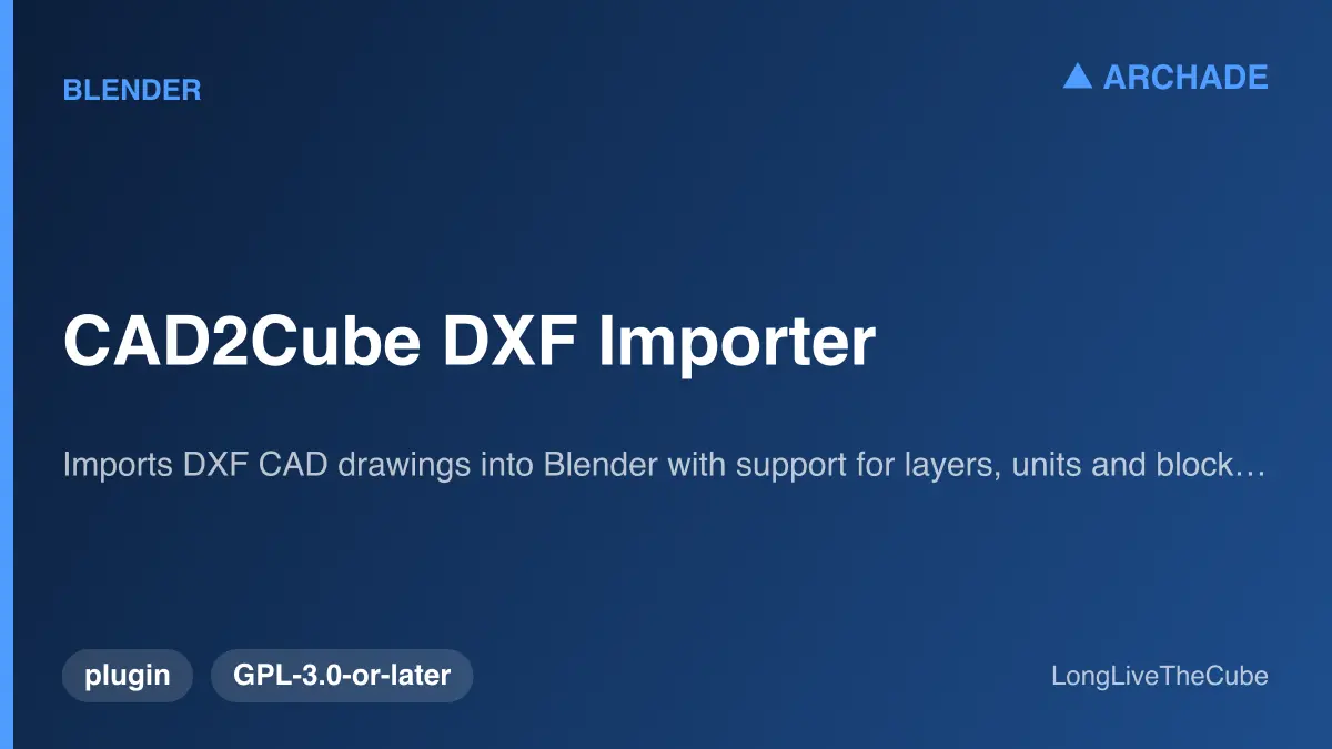 CAD2Cube DXF Importer