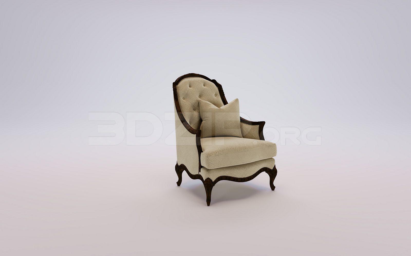 Armchair 3D Model for Interior Projects