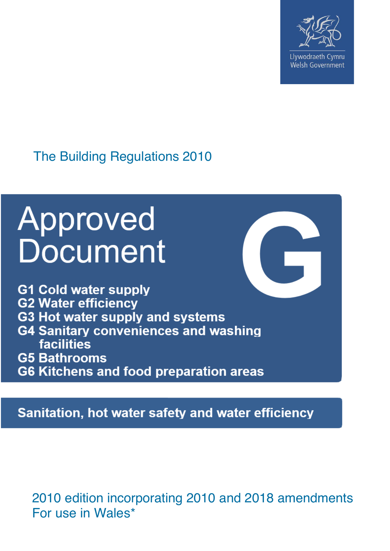 Approved Document G: Sanitation, Hot Water Safety and Water Efficiency