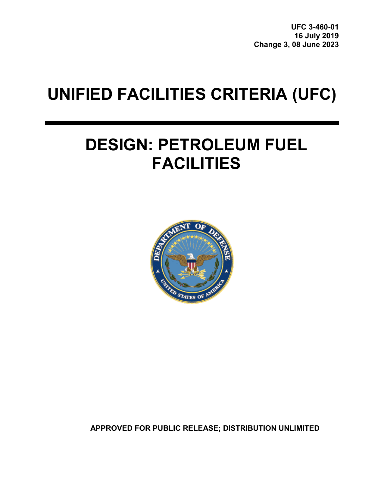 UFC 3-460-01: Design — Petroleum Fuel Facilities