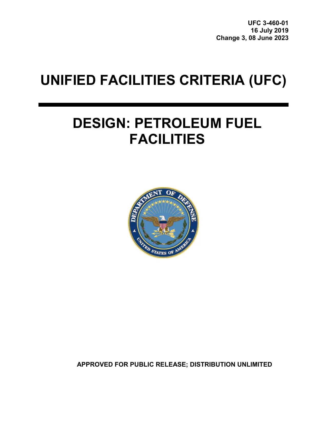 UFC 3-460-01: Design — Petroleum Fuel Facilities