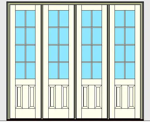 Kolbe Ultra Series Inswing Entrance Door 4-Wide 2-Panel Standard Sill Units