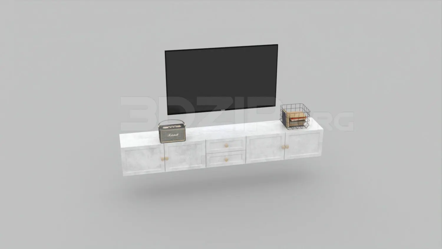 TV Cabinet — preview 1 (3dzip, CC0)