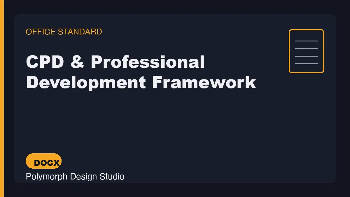 CPD & Professional Development Framework