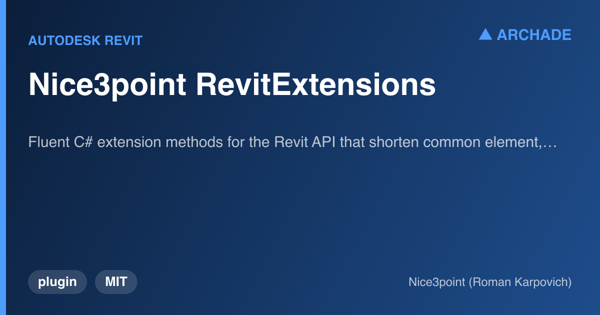 Nice3point RevitExtensions