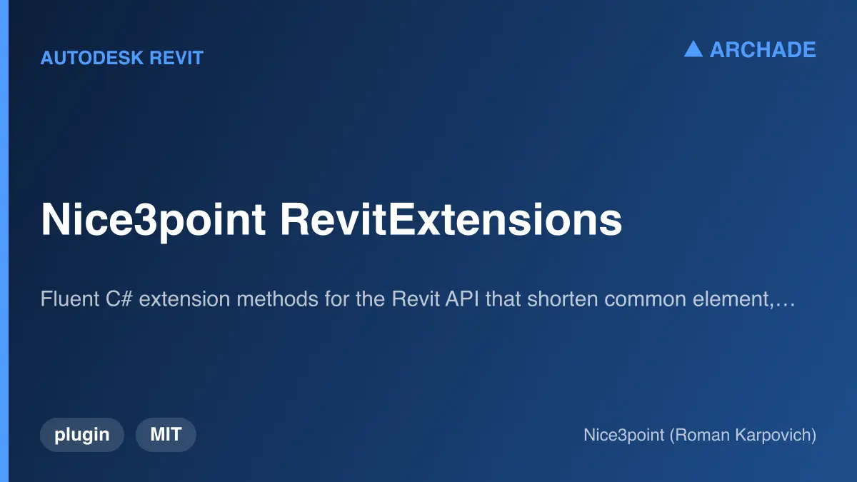 Nice3point RevitExtensions