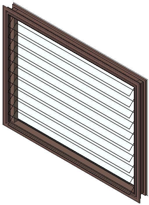 louvres window - 1 Bay