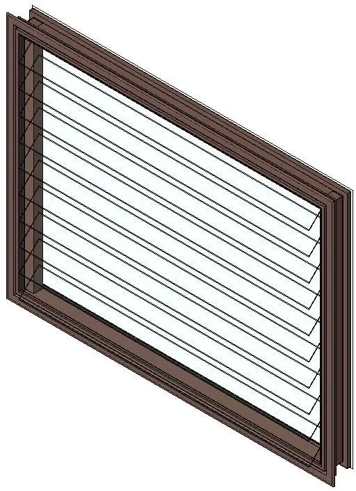 louvres window - 1 Bay