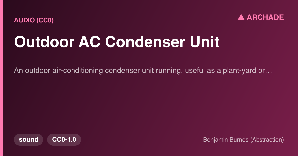 Outdoor AC Condenser Unit