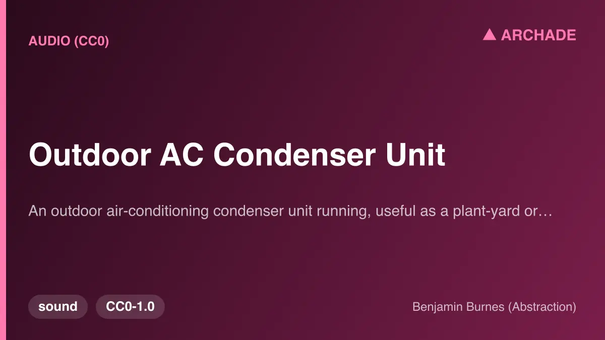 Outdoor AC Condenser Unit
