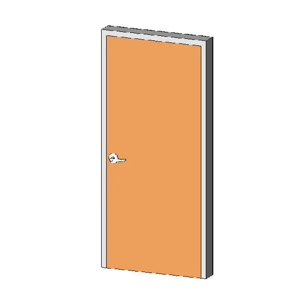 HM Frame Door - Interior Single — preview 1, by danpecor (RevitCity, CC0)