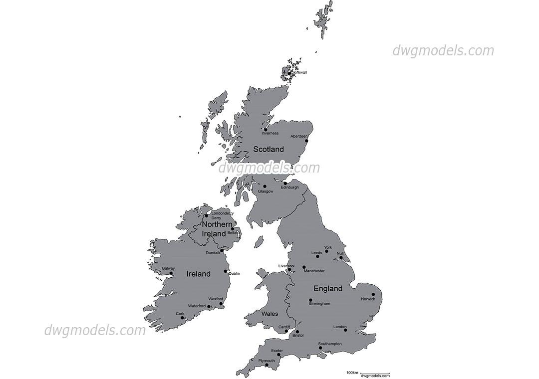 Map of Great Britain and Ireland