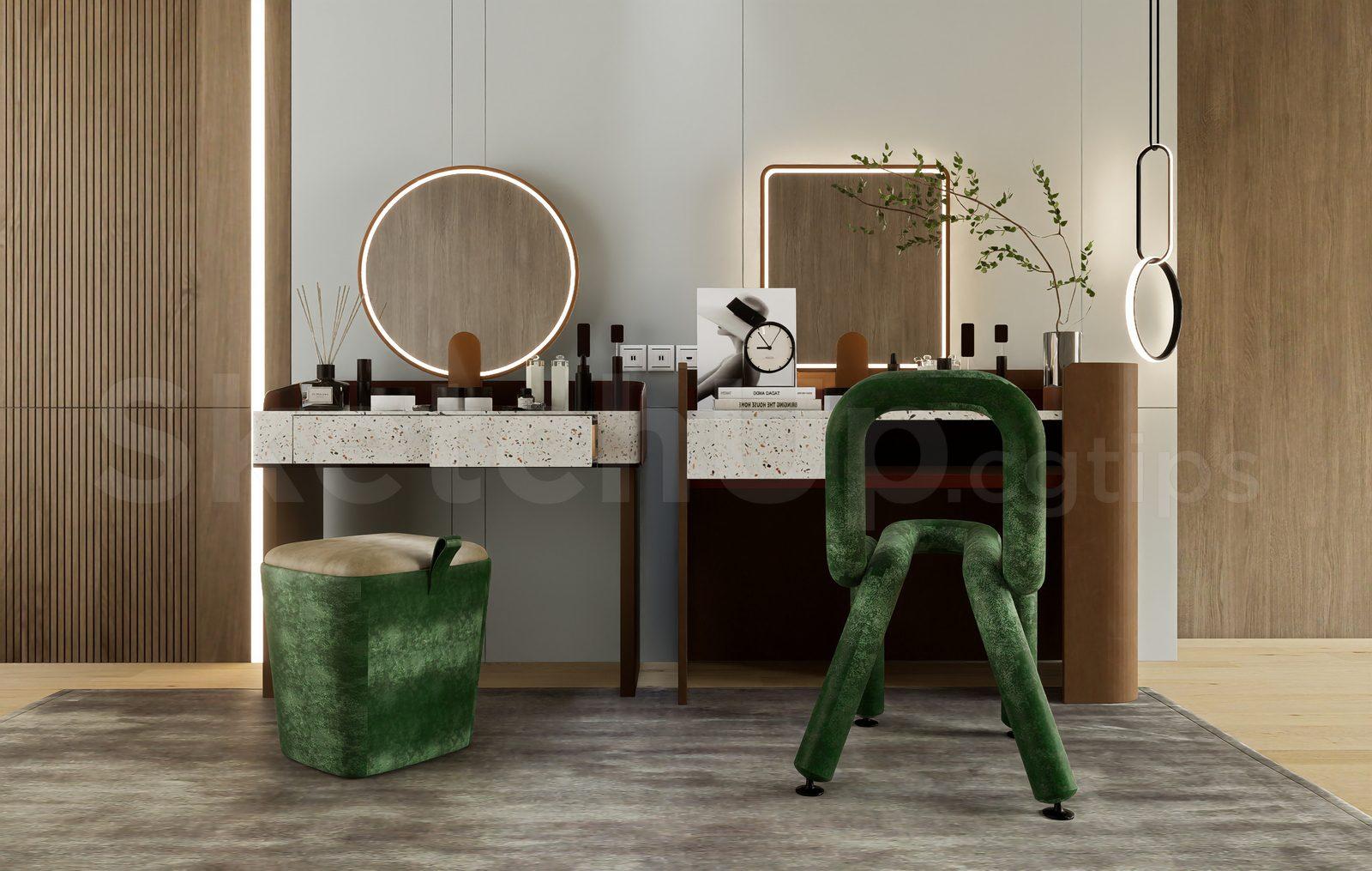 Makeup Table 3D Model for SketchUp