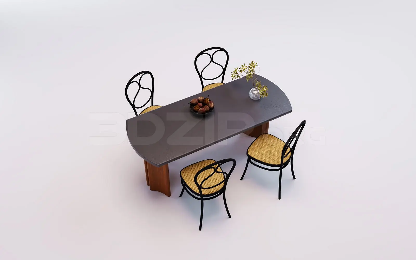 Dining Table And Chair — preview 1 (3dzip)