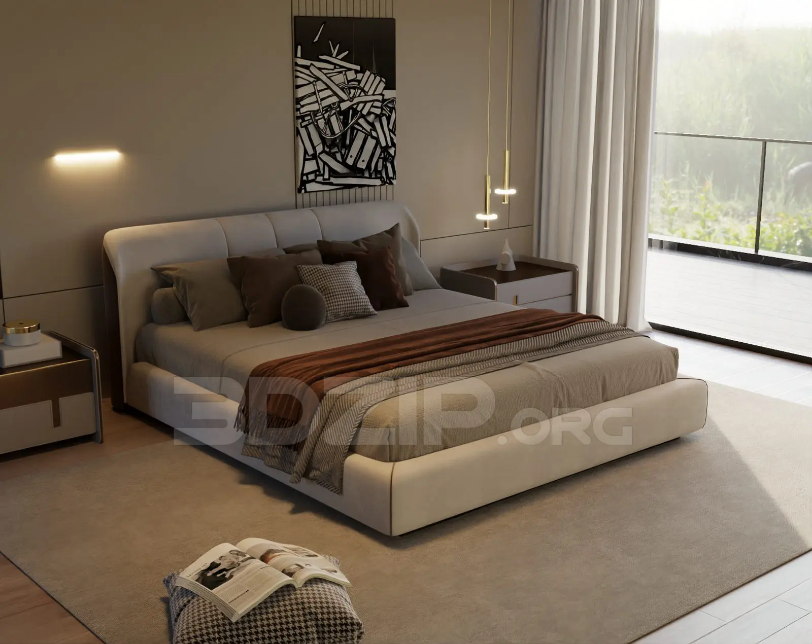Bedroom Interior — preview 1 (3dzip, CC0)