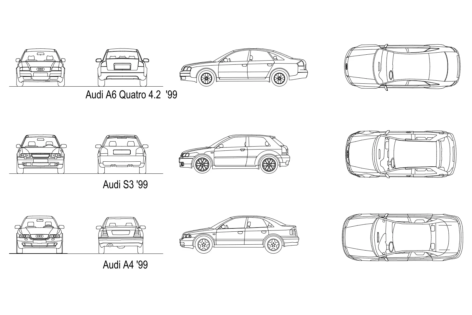 Audi A6, S3, A4