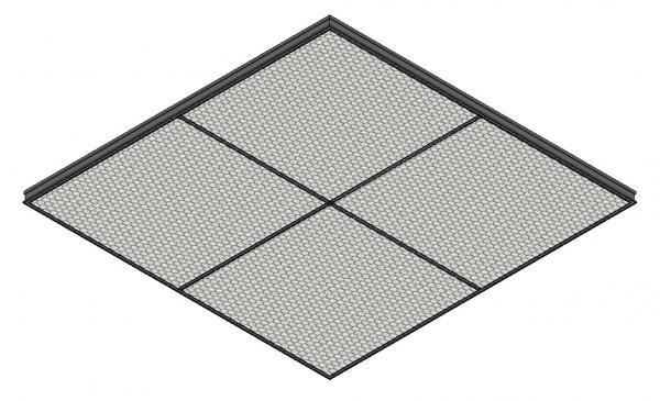 Blue Metal-Mesh Ceiling System MC