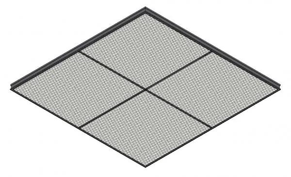 Blue Metal-Mesh Ceiling System MC